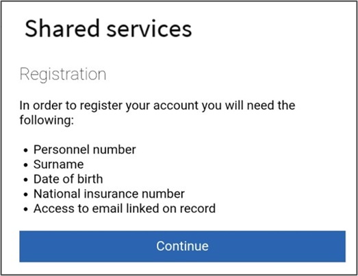 A visual indication of the registration step